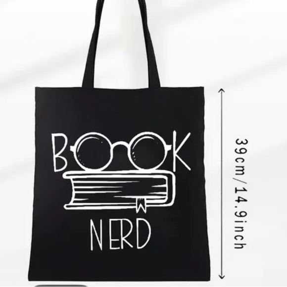 Minimalist Book Nerd tote! - Picture 3 of 3